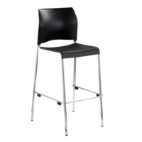 NPS 8810B-11-10 NPS® 8800 Series Black Cafetorium Plastic Stool, 30"H