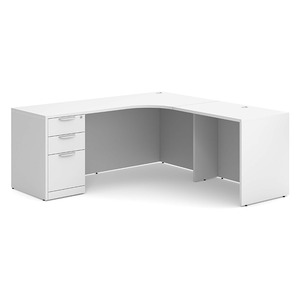 CLALD1003 Right 71"x71" Classic L-Shape Desk- White