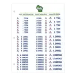 Hanger ID Adhesive Sticker Sheets