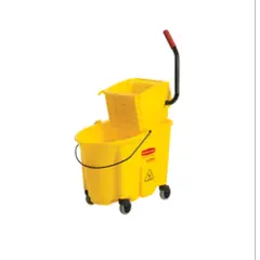 35 QT YELLOW MOP BUCKET WITH SIDE PRESS WRINGER   FG758088YEL