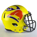 Oversized Half Helmet Football Helmet Decals