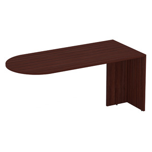 PL131 66" BULLET DESK - Mahogany