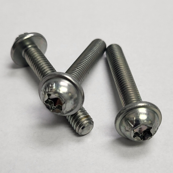 M6 - 1 X 35MM 6 LOBE ROUND WASHER HEAD MACHINE SCREW 10.9 ZINC TRIVALENT CLEAR PER PRINT