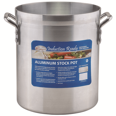 Winco AXSI-10 10-Quart Induction Ready Aluminum Stock Pot