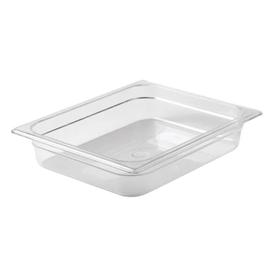 Cold Food Pan - Polycarbonate - 1/2 Size - 2-1/2" Depth - 4 Qt - Clear