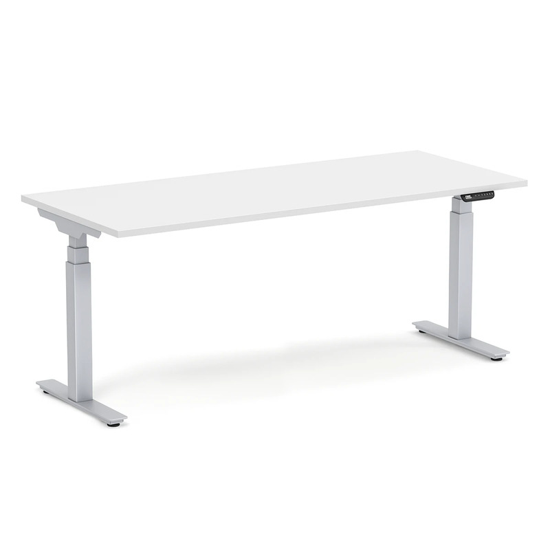 Enhance Electric Height-Adjustable Desk 30" X 72" - White with Silver Base