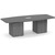 8' Classic Boat Shape Conference Table with Cube Base - Newport Gray