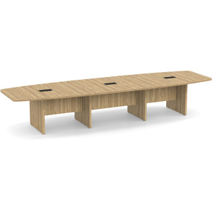 CLABS4168N - 14 ft. Classic Boat Shape Conference Table with Panel Base