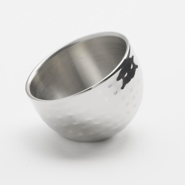 Double-Wall Stainless Steel Angled Mini Bowls