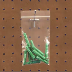 3 X 5" 2 MIL RECLOSABLE POLY BAG W/HANG HOLE 1000/CS  PB6705