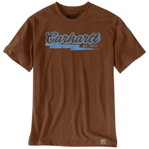 Carhartt 107906 - Mens Irvine Relaxed Script 1889 T-Shirt - Red Duck Heather