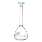 KIMBLE KIMAX Class A Volumetric Flask with Color Coded PTFE Stopper
