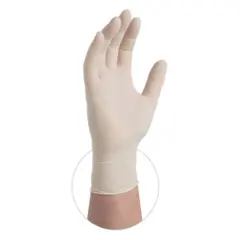 LATEX INDUSTRIAL GLOVE, XLARGE, 4 MIL, WHITE, POWDER FREE, 100/BX 10 BX/CS 75005150
