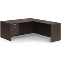 Classic L-Shape Desk 78" x 71" with Box/File Pedestal - Espresso