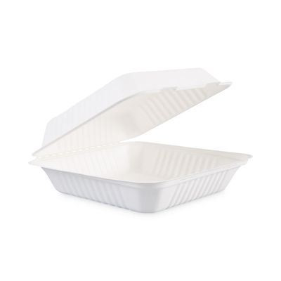 Boardwalk BWKHINGEWF1CM9 Boardwalk®Bagasse Food Containers, Hing
