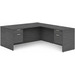 CLALD2039- Classic L-Shape Desk 66" W x 30" D with 42" Return and 2 Box/File Pedestals- Coastal Gray