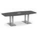 PALBS4236N BRUSHED- 8 ft. Classic Boat Shape Conference Table with Brushed Palmer Base