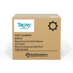 Tacony - ER57R - Bag,Vacuum,Cloth,Zippered,Tietex Red,Commercial,SC679,SC684,SC886