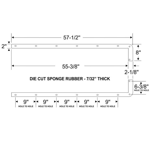 Fairchild Front Door Weatherstrip Seal For International Scout II & Traveler (71-80) – D3026
