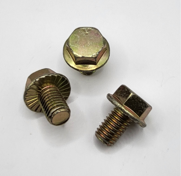 1/2" - 13 X 3/4" SERRATED HEX FLANGE SCREW SPECIAL GR 5 CARBURIZED ZINC YELLOW PER PRINT