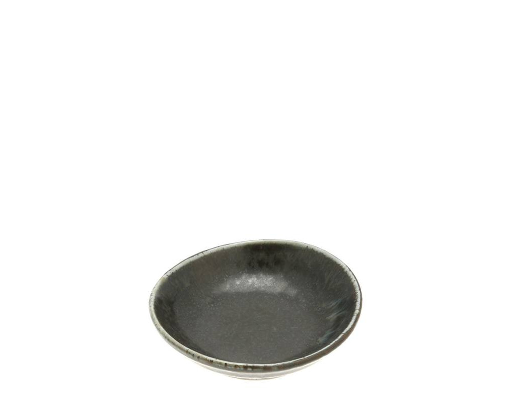 Black Cosmos Shell Sauce Dish 3-1/4"