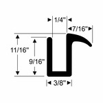 11/16" Channel Filler Window Weatherstrip