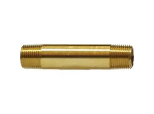 Long Nipple, 1/2-in MNPT x 1/2-in MNPT, 3 in, Brass