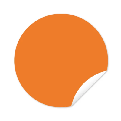 Plain Label - 13/16" Circle - Fluorescent Orange