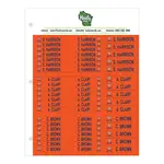 Hanger ID Adhesive Sticker Sheets
