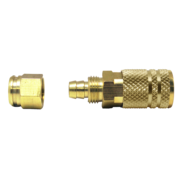 6-Ball Brass Coupler (1/4" Body, 5/16" Reusable Barb) Bulk Packed