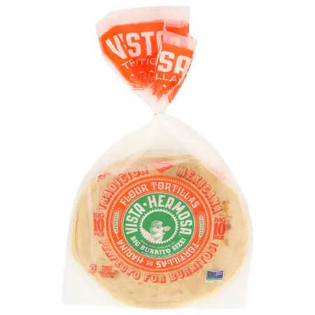 FROZEN TORTILLAS FLOUR 10" NON GMO | 6/6 CT
