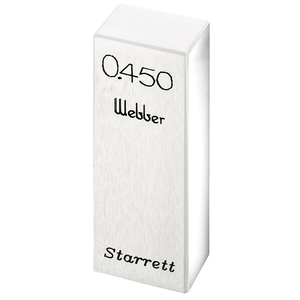 STARRETT RY .450 A1 Rect. Ceramic Gage Block - .450 In., Grade A1