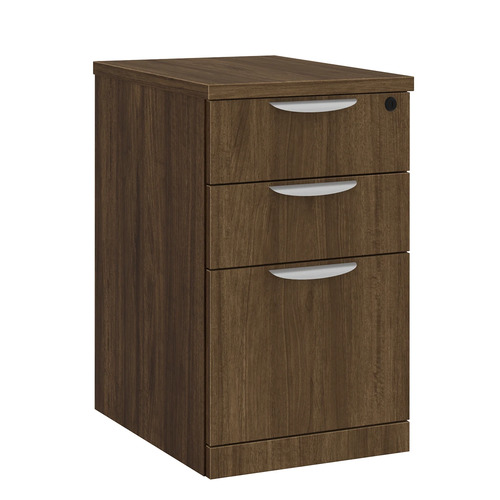 Classic Locking Mobile Box/Box/File Pedestals - 26.5" in Modern Walnut