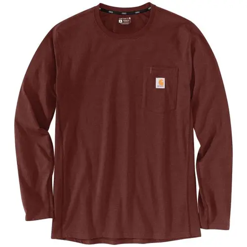 Carhartt 106656 - Force® Relaxed Fit Midweight Long-Sleeve Pocket T-Shirt - Red Spice Heather