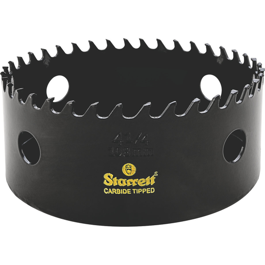 STARRETT CT414 4-1/4'' (108mm) Triple Chip Tungsten Carbide Hole Saw