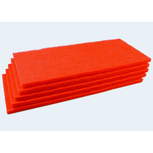 Floor Pads, 14X32 Red 5 Pack