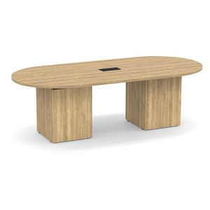 CUBRT3136N - 8 ft. Classic Racetrack Conference Table with Cube Base