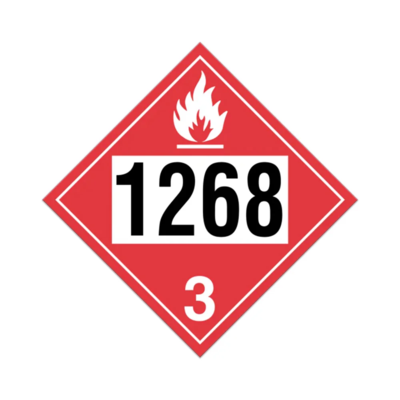Petroleum Distillates Placard - 10-3/4" x 10-3/4" - Tagboard - Class 3