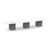 16' Classic Boat Shape Conference Table with Cube Base - White Top, Newport Gray Base