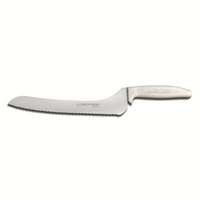 Dexter 13583G SANI-SAFE 9" Scalloped Offset Sandwich Knife - Green Handle