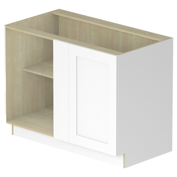 Hampton Pure White Box   Blind Corner Base Kit - 42"W X 34 1/2”H X 24”D