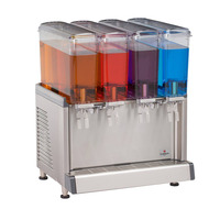 Grindmaster-Cecilware CS-4E-16 (BPA FREE) (4) 2.4 Gallon Clear Plastic Bowls Agitator Model Electric Crathco Simplicity Bubbler Mini-Quad Pre-Mix Cold Beverage Dispenser