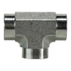 Pipe Tee, 1/2 in FPT x 1/2 in FPT x 1/2 in FPT, Steel
