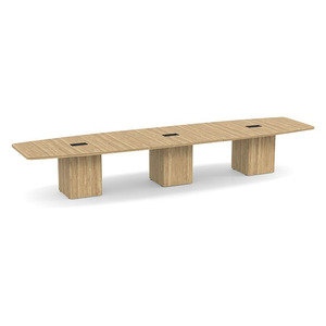 16ft Boat Shape, cube base Conference Table: ASPEN CUBBS4192NAPNAPN