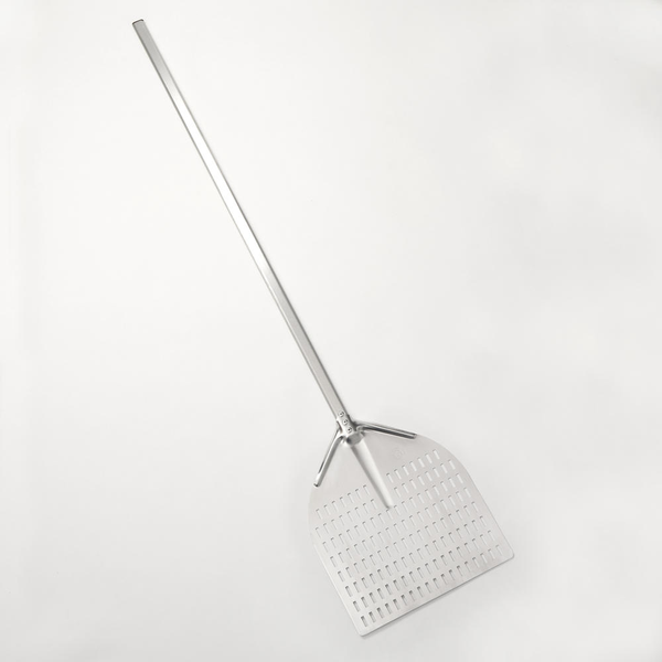 Deluxe All-Aluminum Pizza Peels - Linear Perforated Blade