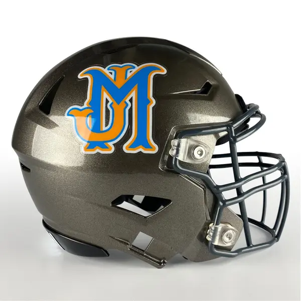 Interlocking Letter Football Helmet Decals