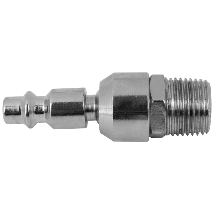 Industrial Steel Swivel Air Plug (1/4" Plug, 3/8" Male NPT) Bulk Packed