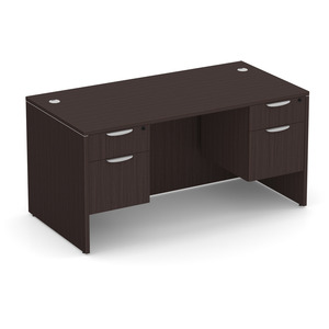 CLASD1025- Classic Desk 60" W X 30" D with Two Hanging Pedestals- Espresso