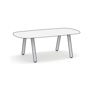 Conference Tables: Arena Top, Signature VA Metal Leg Base