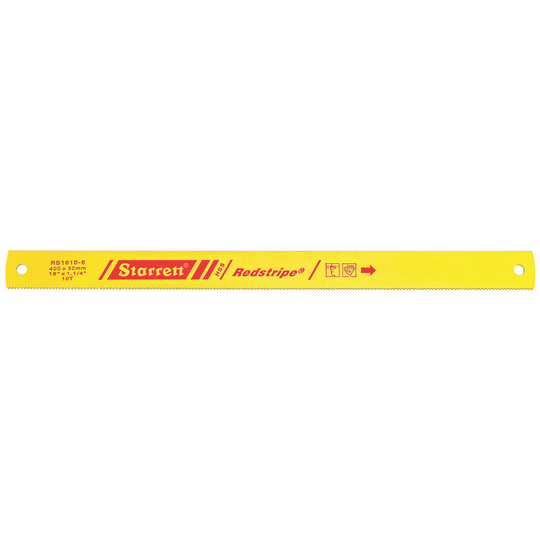 STARRETT RS1610-6 16 x 1-1/4 x 10T, Redstripe Power Hacksaw Blade